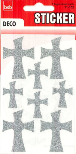 Picture of HERMA DECOR SILVER CROSS STICKERS